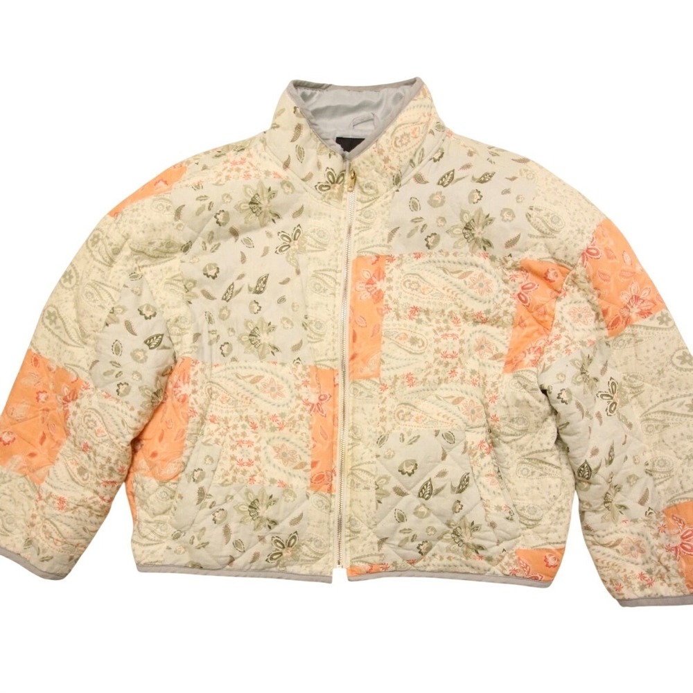 Grandmacore Floral Patchwork Quilted Jacket Paisley Boho